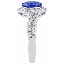 Halo Heart Light Blue Sapphire Ring Double Shank Natural Earth Mined Diamonds 4 Carats