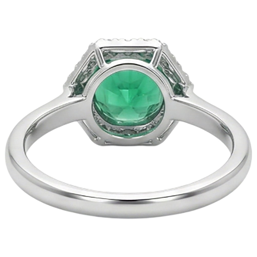 Sophisticated Colored Stone Ring 2 ct – back view