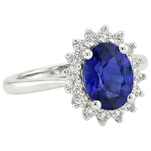 natural round sapphire 4ct ring profile view