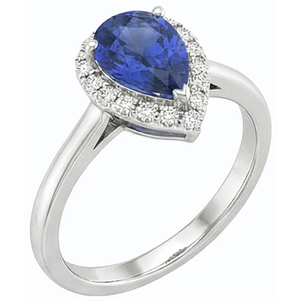 natural round sapphire 2.50ct ring side angle