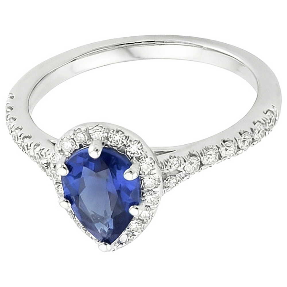 natural round sapphire 5.25ct ring side angle
