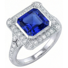 natural round sapphire 4ct watch front view