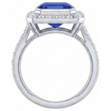 natural round sapphire 4ct watch profile view