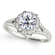 Halo Old Cut Genuine Diamond Ring Star Style Split Shank 4.50 Carats