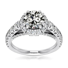 Halo Old Miner Real Natural Earth Mined Diamond Ring Fishtail Prong Set Jewellery 5.50 Carats