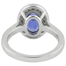 Halo Oval 10.25 Carats Tanzanite & Natural Earth Mined Diamonds Ring White Gold 14K