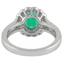 Authentic Fine Emerald Gemstone Ring – back view
