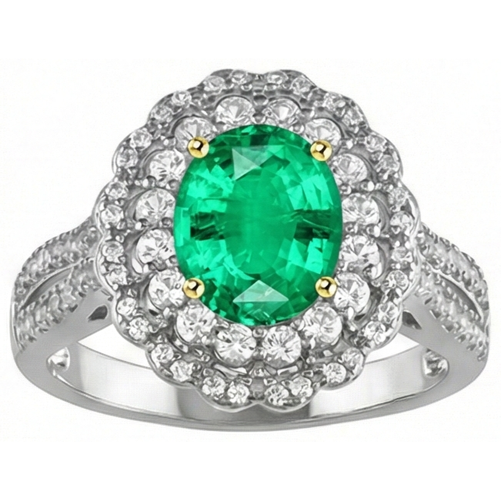 Fine Gemstone Ring 2 ct – side view