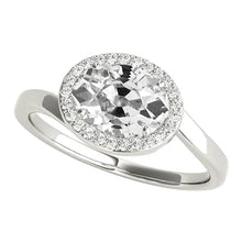 Halo Oval Old Miner Real Diamond Anniversary Ring 3.50 Carats Women's Jewelry