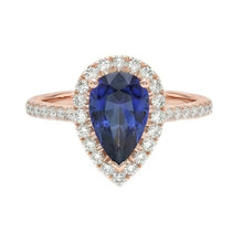 natural round sapphire 3ct ring side angle