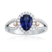 natural round sapphire 2ct ring side angle