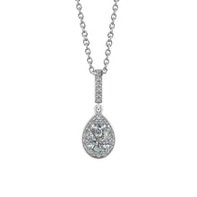 Halo Pear Cut And Round 1.72 Ct Real Diamonds Pendant Necklace White Gold