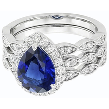 natural round sapphire 4.50ct ring top view