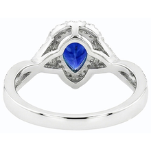 natural round sapphire 4.50ct ring top view