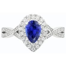 natural round sapphire 4.50ct ring profile view