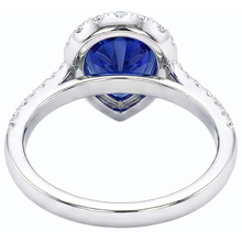 natural round sapphire 5ct ring side angle