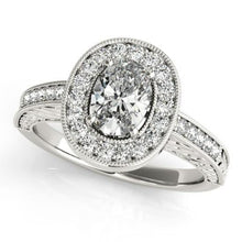 Halo Real Natural Earth Mined Diamond Vintage Style Engagement Ring 1.25 Carat Solid WG 14K