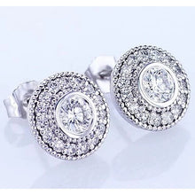 Halo Real Round Diamond Stud Earring 2.50 Carats White Gold 14K F Vs1 Vvs1