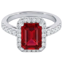 natural round ruby 4.45ct ring side angle