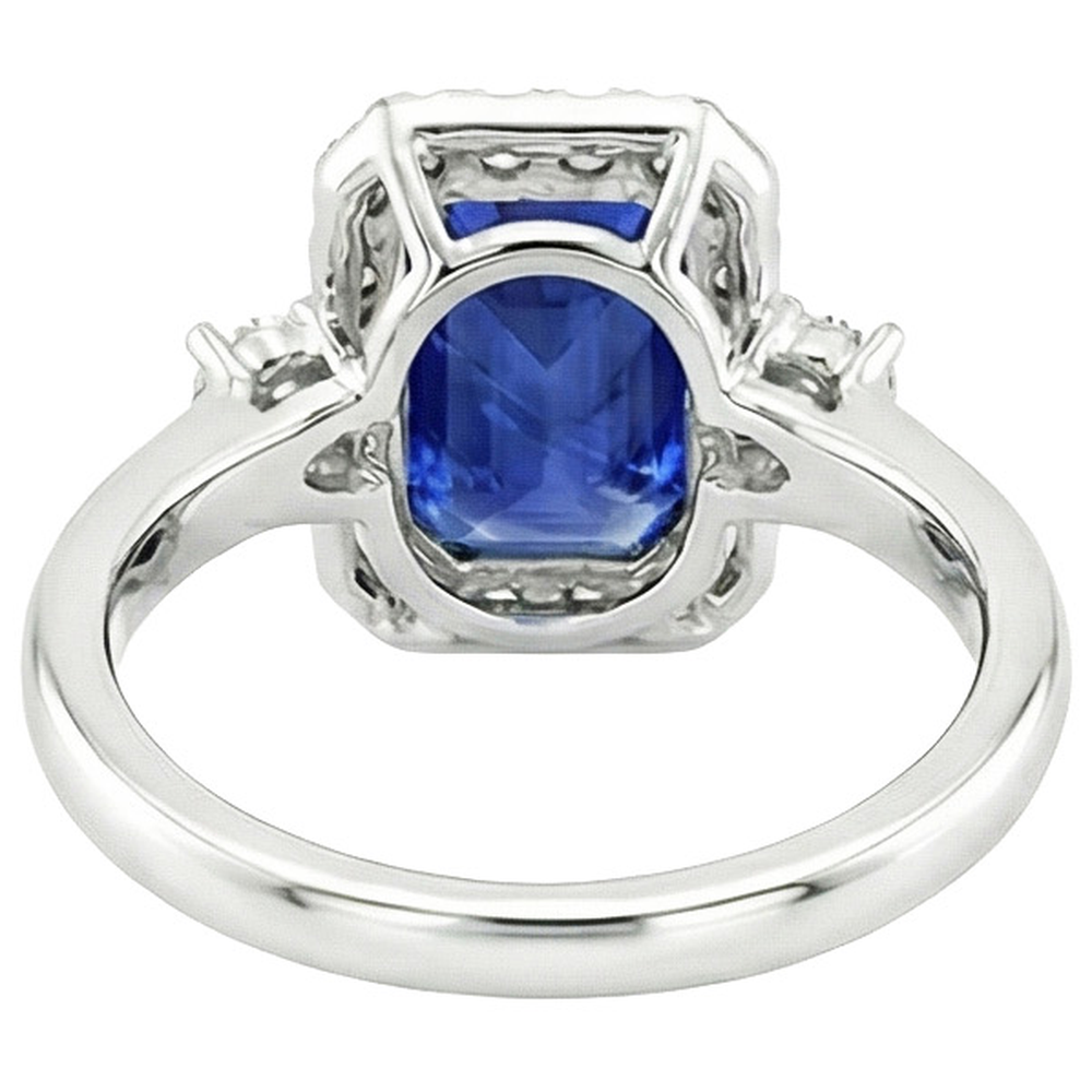 natural emerald sapphire 4.50ct ring side angle