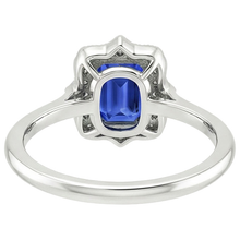 natural emerald sapphire 4ct ring top view