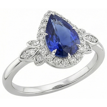 natural round sapphire 4ct ring top view