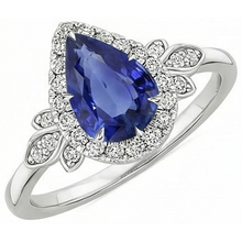 natural round sapphire 4ct ring side angle
