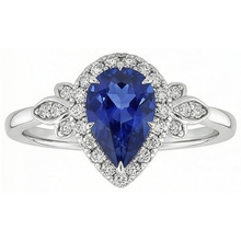 natural round sapphire 4ct ring profile view