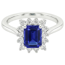 natural emerald sapphire 4.50ct ring profile view