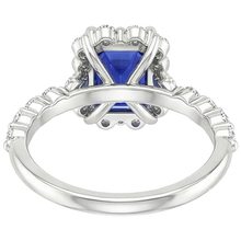 natural round sapphire 4.25ct ring close up detail
