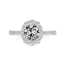 Halo Ring Genuine Round Old Miner Diamond With Accents 5 Carats 14K Gold