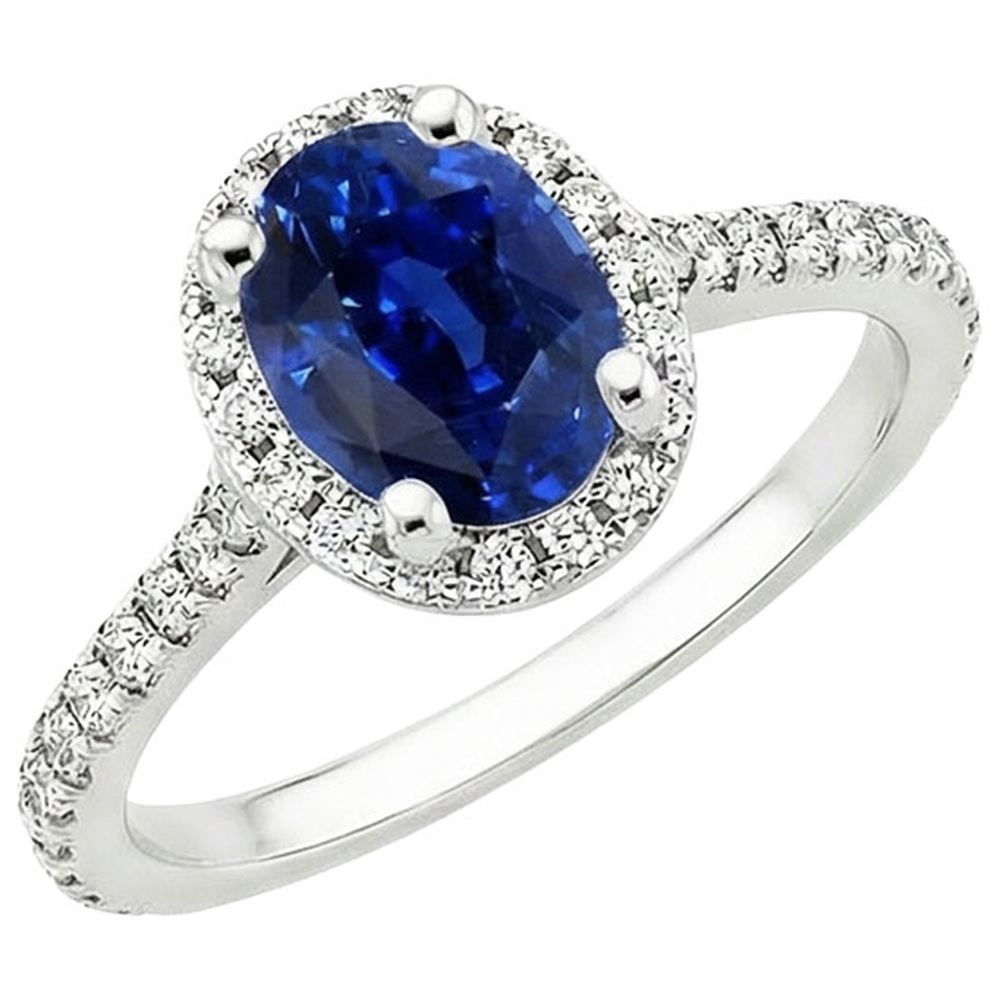 natural round sapphire 5ct ring close up detail