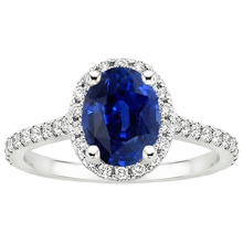 natural round sapphire 5ct ring profile view