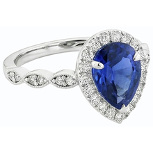 natural round sapphire 5ct ring profile view