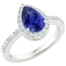 natural round sapphire 4.50ct ring side angle