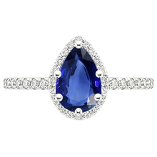 natural round sapphire 4.75ct ring profile view