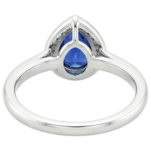 natural round sapphire 3ct ring side angle