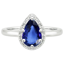 natural round sapphire 3ct ring profile view