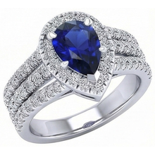 natural round sapphire 5ct ring side angle