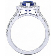 natural round sapphire 5ct ring band detail