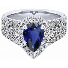 natural round sapphire 5ct ring profile view