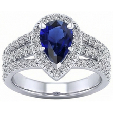 natural round sapphire 5ct ring top view