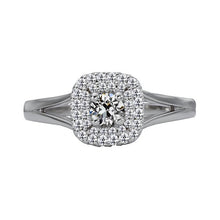 Halo Ring Round Old Mine Cut Real Natural Earth Mined Diamond Split Shank 3 Carats