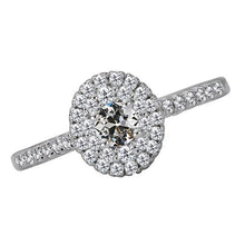 Halo Ring Round Old Miner Genuine Diamond White Gold Jewelry 4 Carats