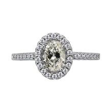 Halo Ring Round & Oval Old Miner Real Diamond 5.50 Carats Gold