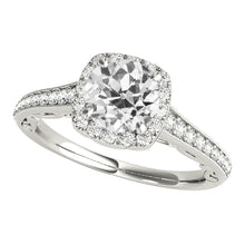 Halo Ring Round Real Old Miner Diamond With Accents Jewelry 4 Carats