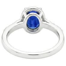 Halo Ring Twist Style Oval Blue Sapphire & Natural Earth Mined DIAMOND ( NOT LAB GROWN )s 3.75 Carats
