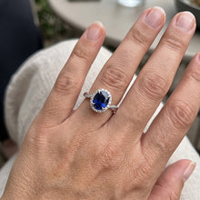 Halo Ring Twisted Style Oval Ceylon Sapphire & Natural Earth Mined DIAMOND ( NOT LAB GROWN )s 4.75 Carats