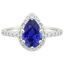 natural round sapphire 3.75ct ring profile view