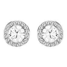 Halo Round Brilliant Cut 2.80 Carats Diamond Ladies Stud Earring